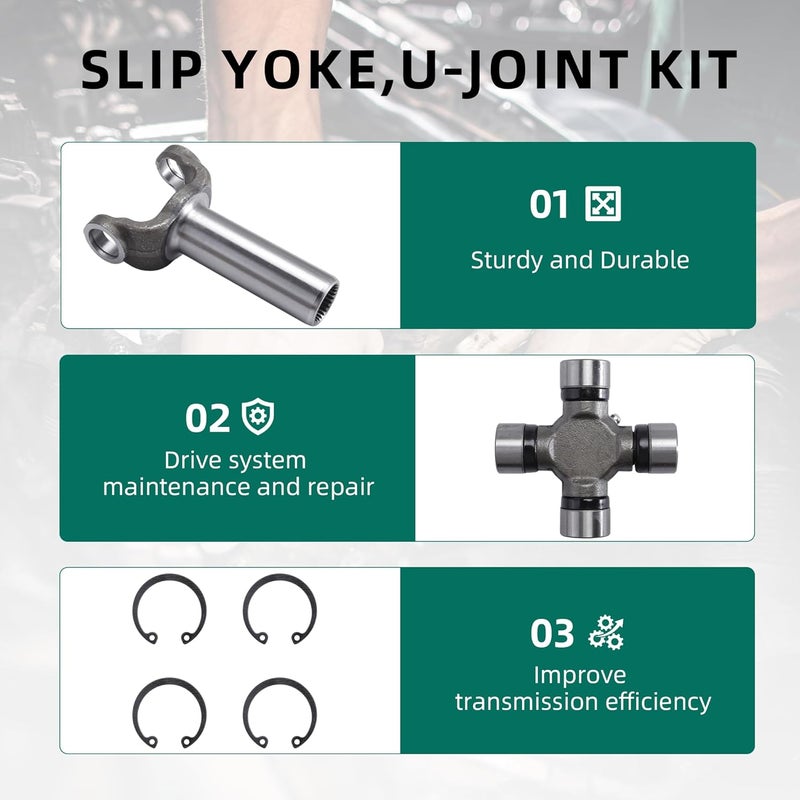 Riyhch 2-3-5981X Slip Yoke,5-213X U-Joint Kit for Ford 1330 Series Drive Lines Used on C-4 T-5 AOD Top Loader and Tremec 3550 Transmissions - Image 5